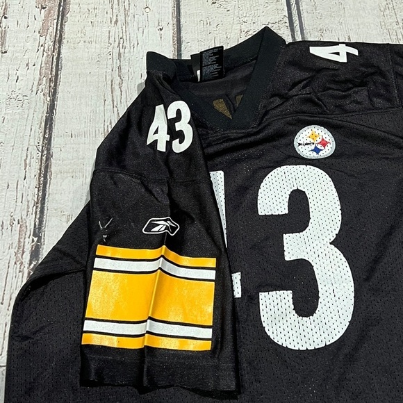 Boys Kids Troy Polamalu Pittsburgh Steelers Reebok NFL Football Jersey - Picture 5 of 8
